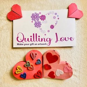 Quilling Love Anniversary Greeting cards